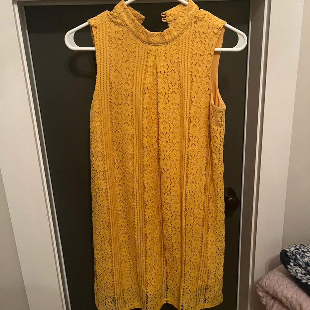 girls yellow lace dress